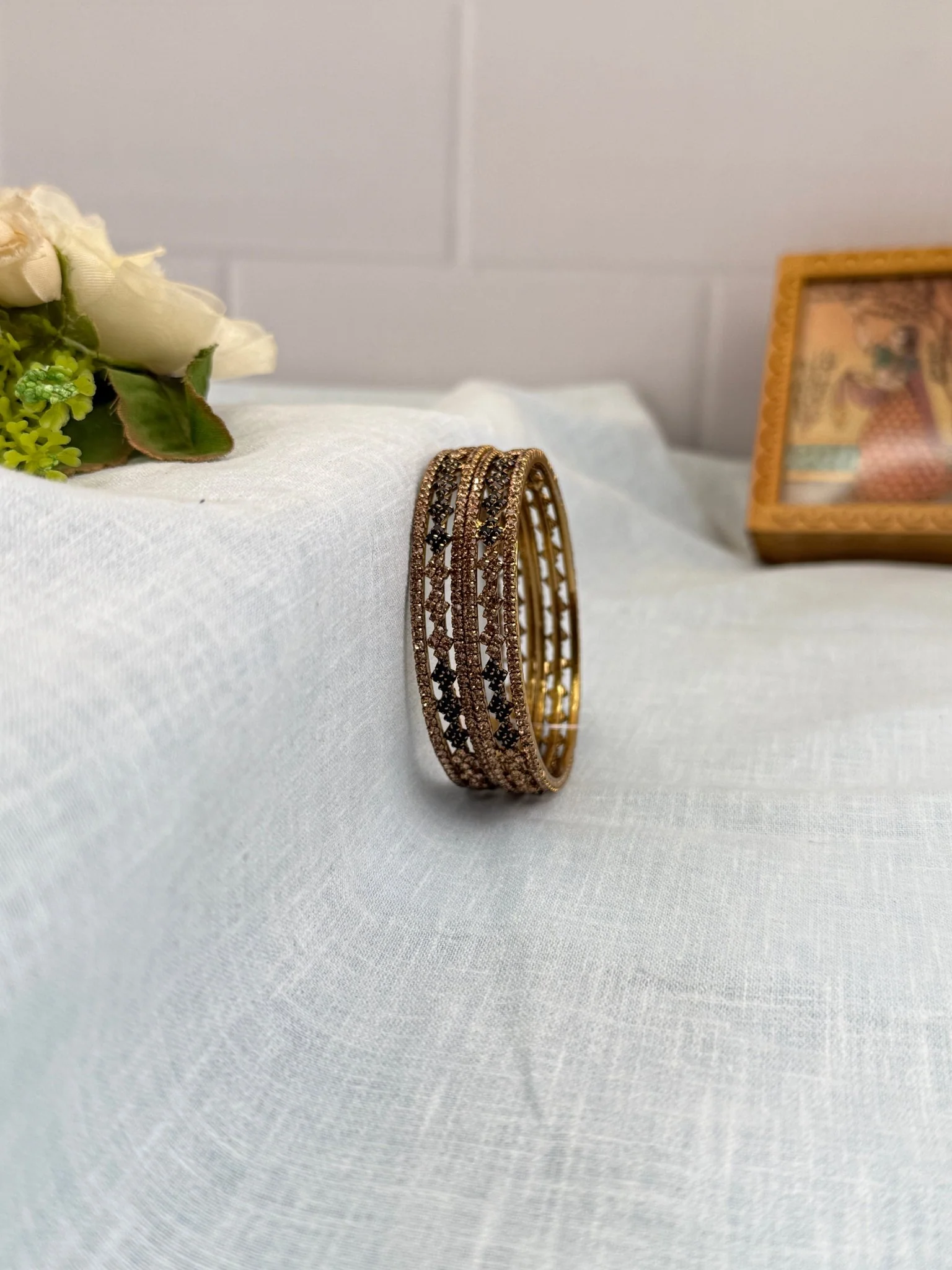 Designer Victorian Antique Stone Bangles 7000 - 9 Colors - Image 6