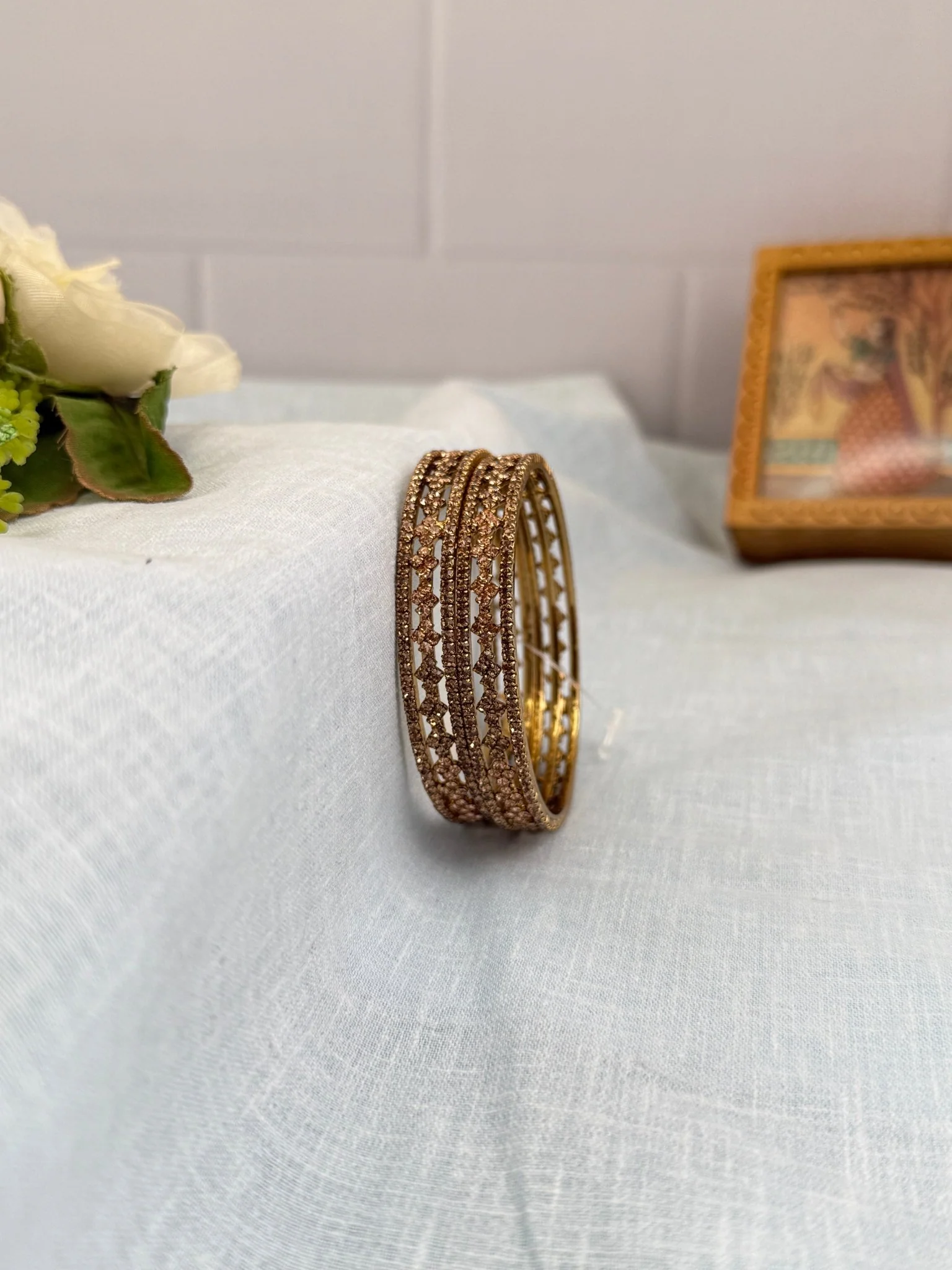 Designer Victorian Antique Stone Bangles 7000 - 9 Colors - Image 9