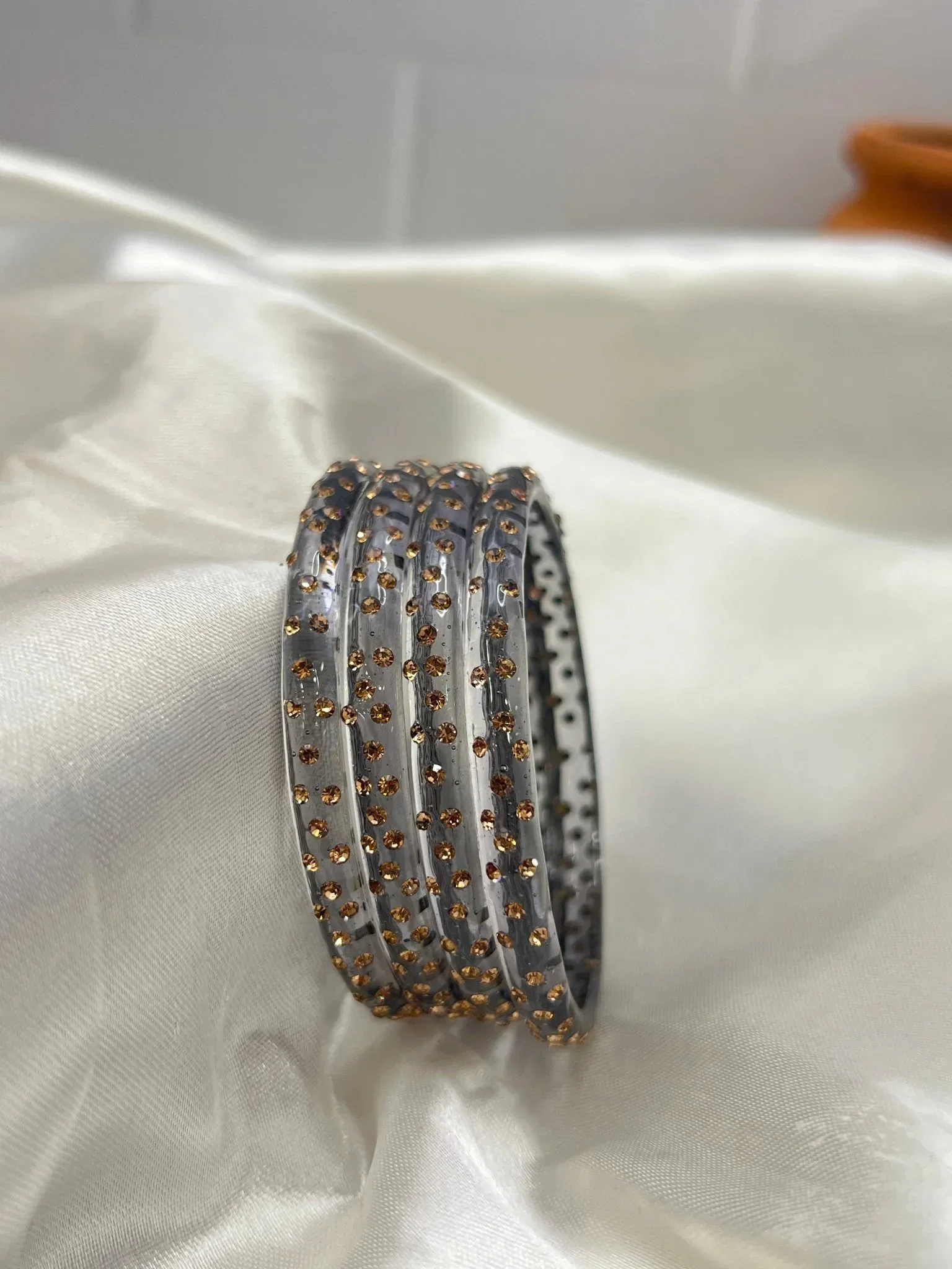 Kada Glass Bangle Design - Water Drop - Set of 4 - Image 13