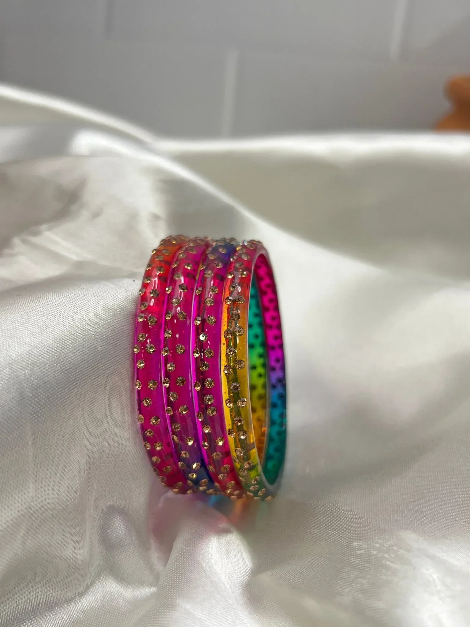 Kada Glass Bangle Design - Water Drop - Set of 4 - Image 19