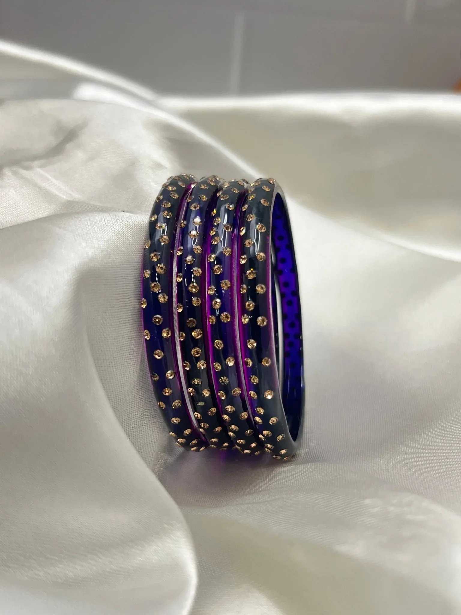 Kada Glass Bangle Design - Water Drop - Set of 4 - Image 4