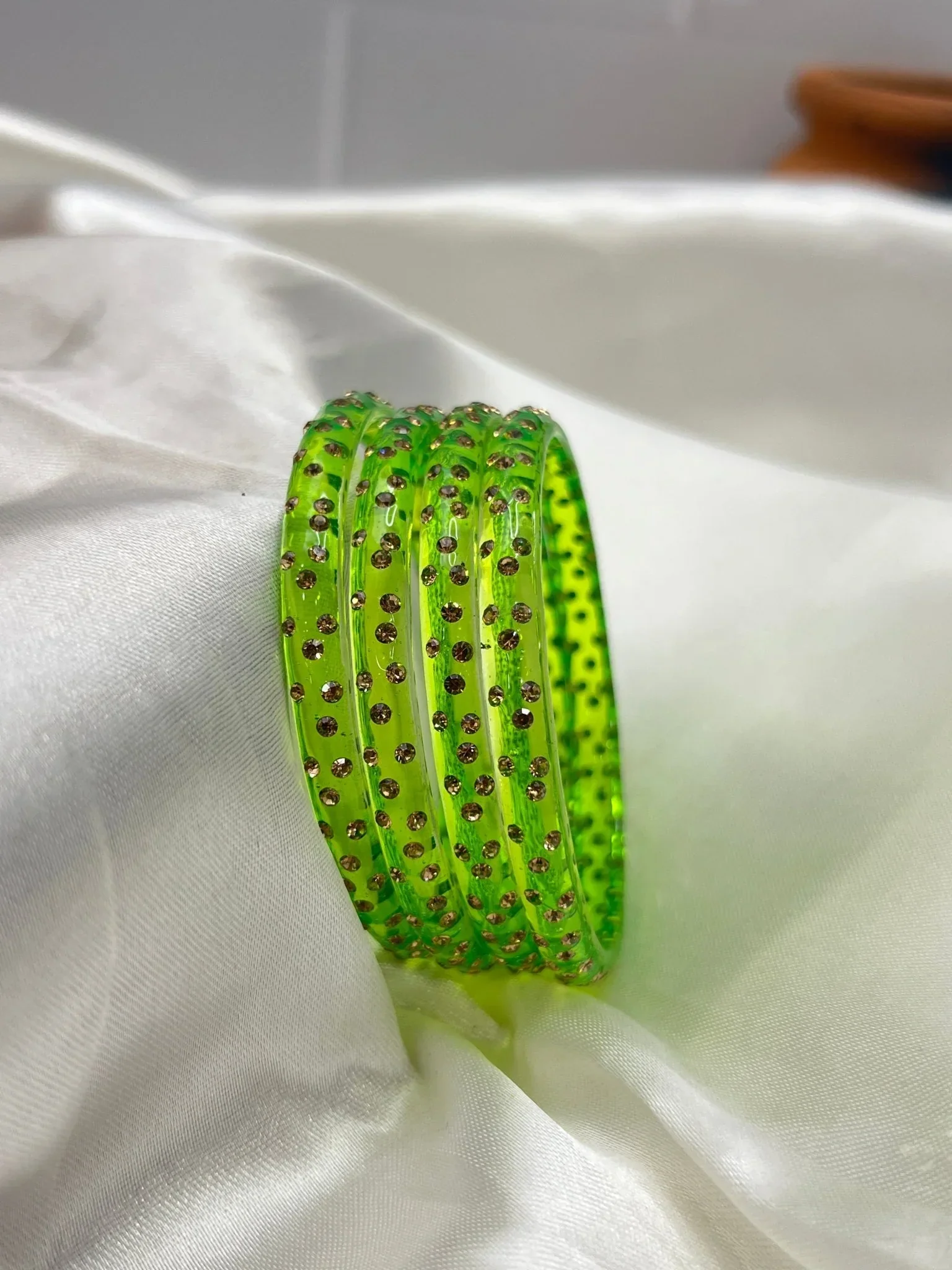 Kada Glass Bangle Design - Water Drop - Set of 4 - Image 9