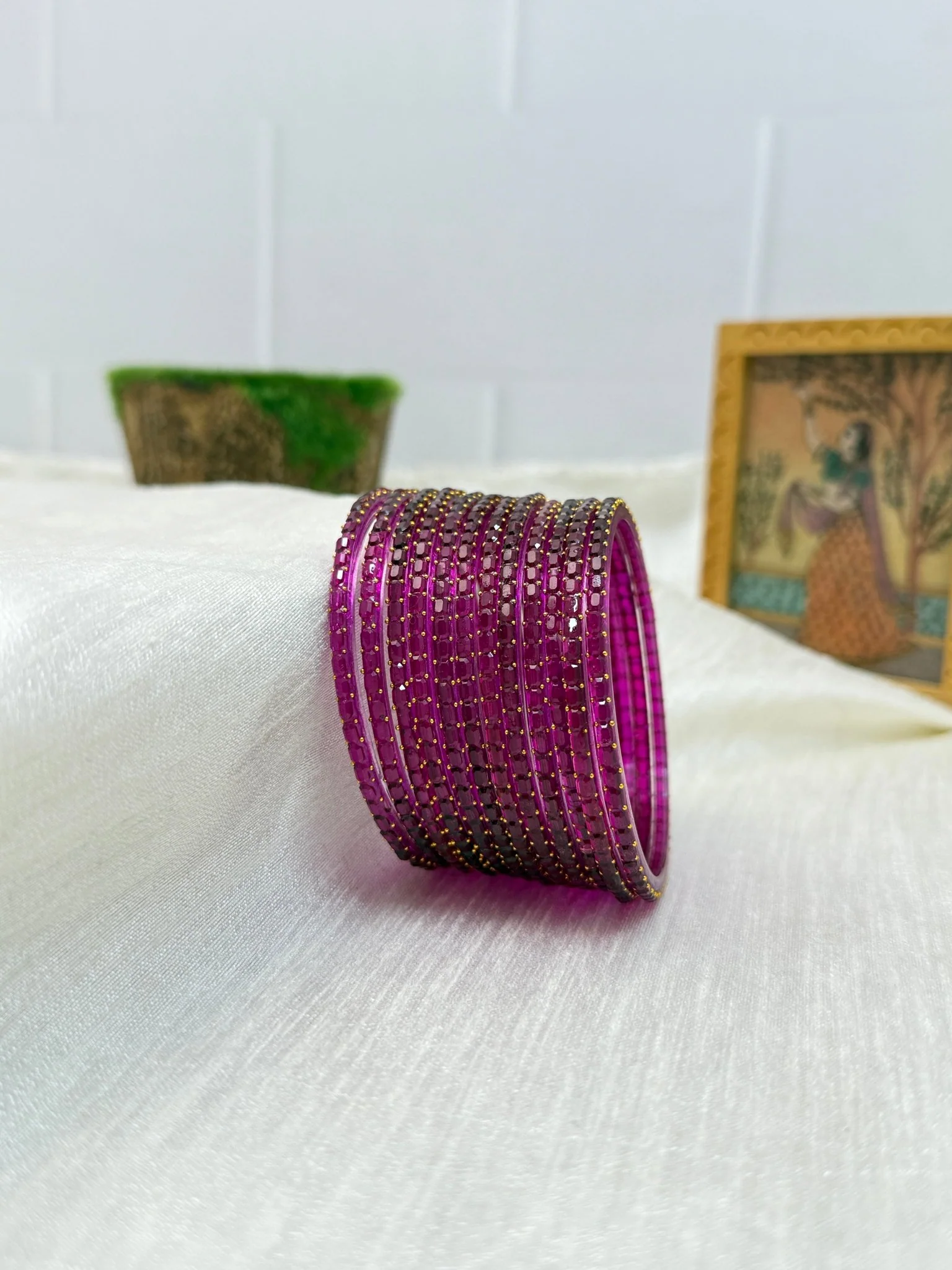 Luxurious Rain Drop Design New Glass Bangles Pro - 055 - Make your own box - Image 11