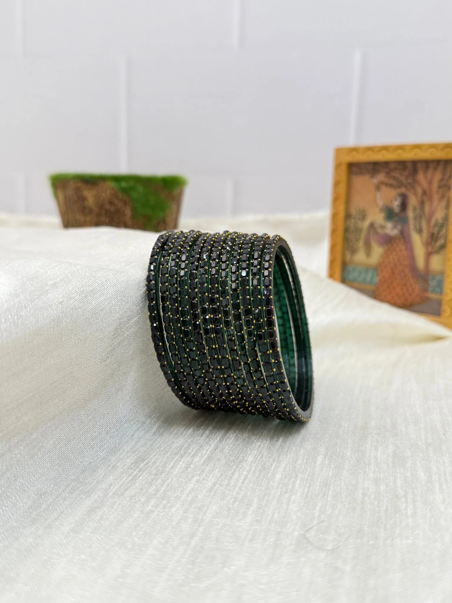 Luxurious Rain Drop Design New Glass Bangles Pro - 055 - Make your own box - Image 15