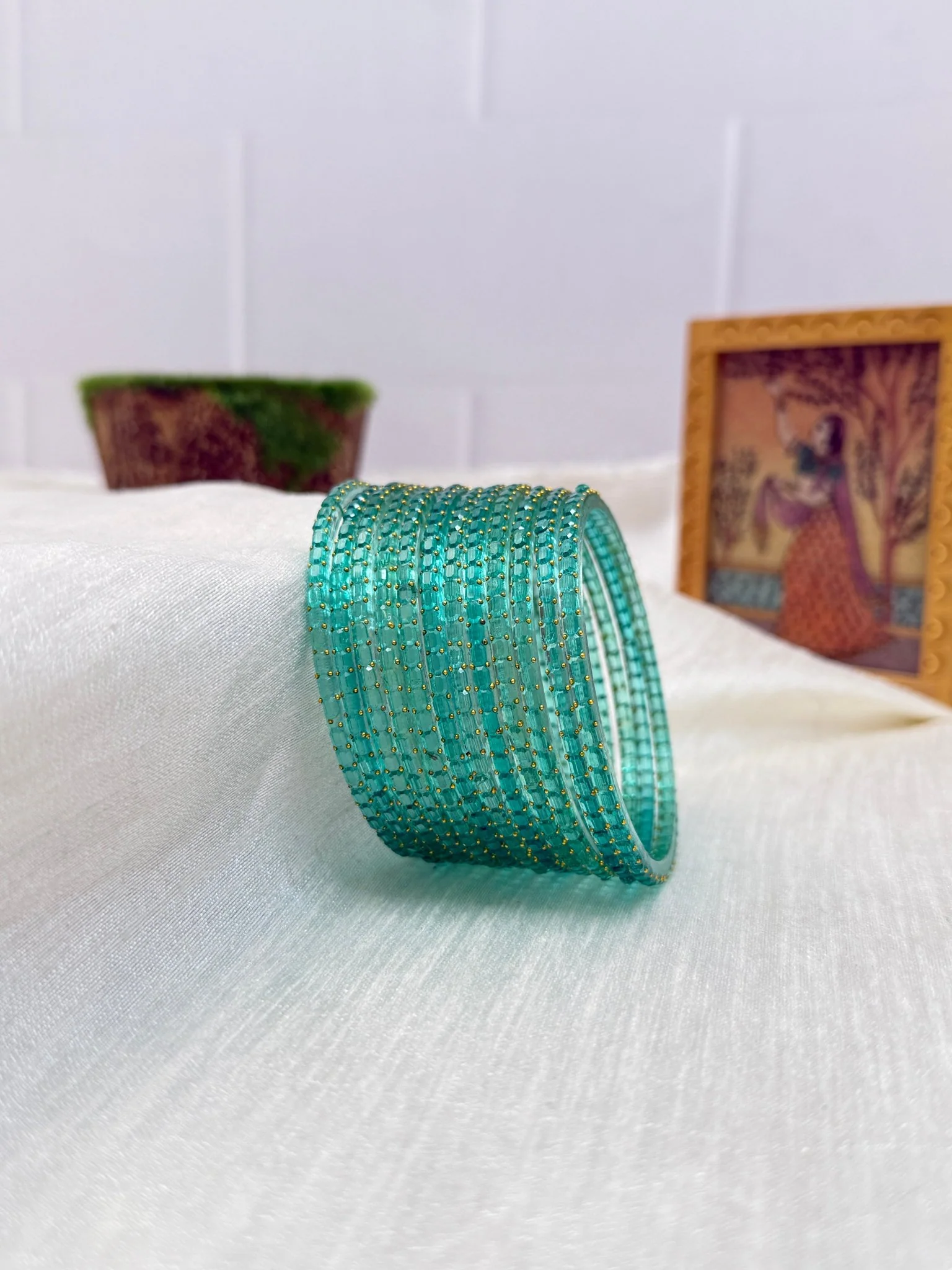 Luxurious Rain Drop Design New Glass Bangles Pro - 055 - Make your own box - Image 18