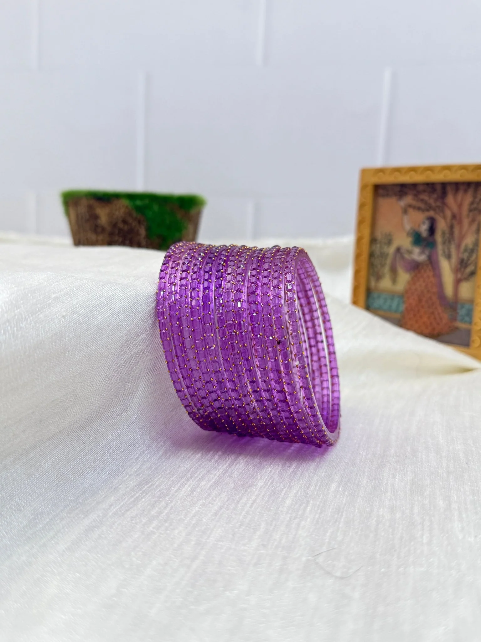 Luxurious Rain Drop Design New Glass Bangles Pro - 055 - Make your own box - Image 4