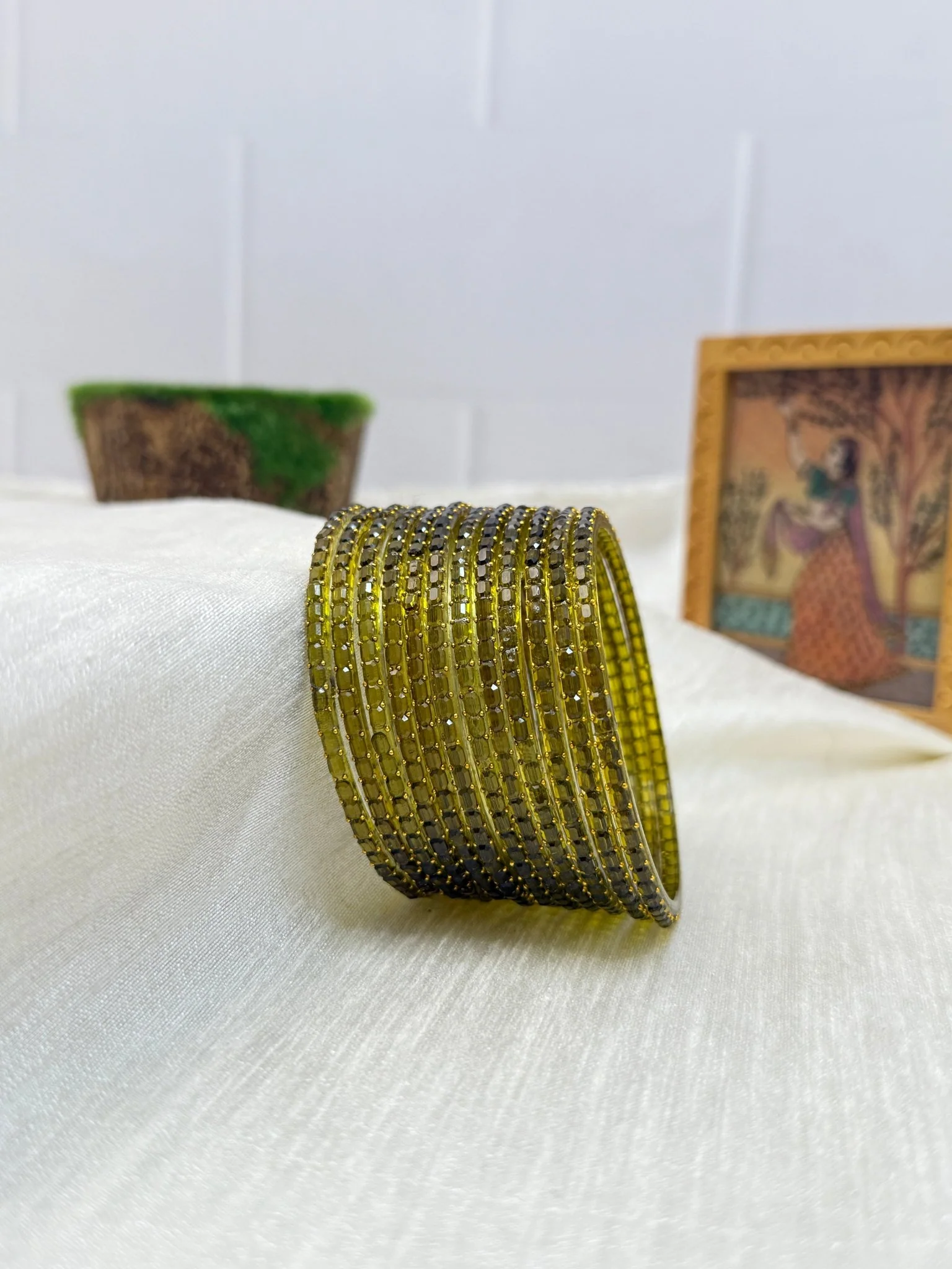 Luxurious Rain Drop Design New Glass Bangles Pro - 055 - Make your own box - Image 5