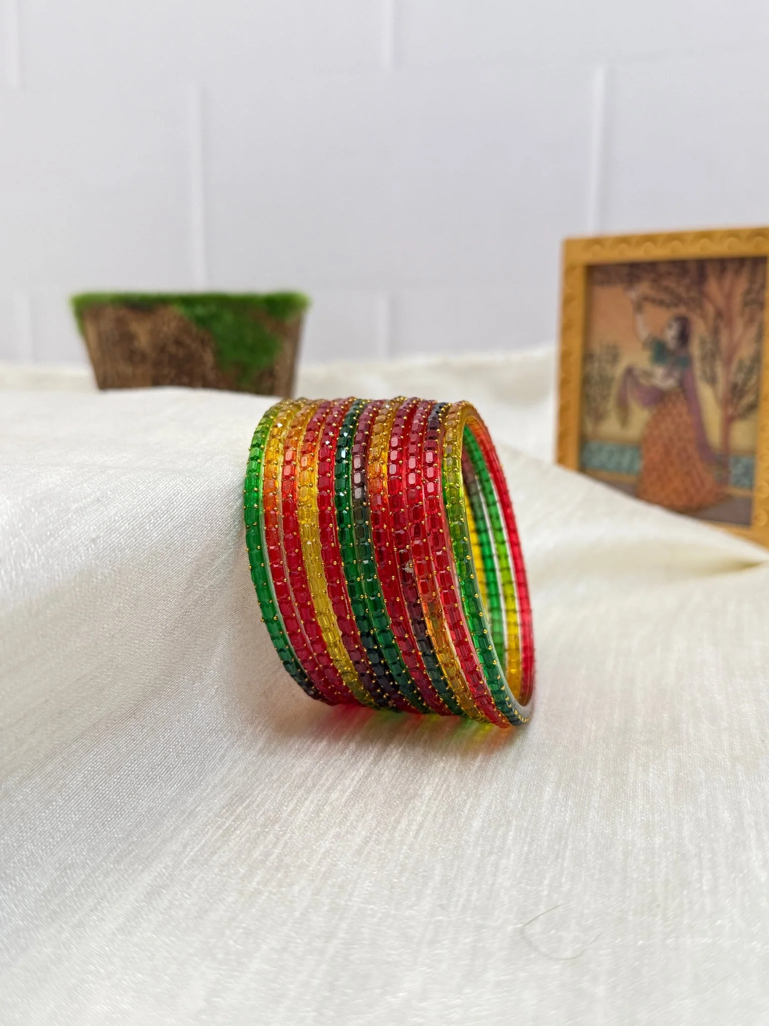 Luxurious Rain Drop Design New Glass Bangles Pro - 055 - Make your own box - Image 8