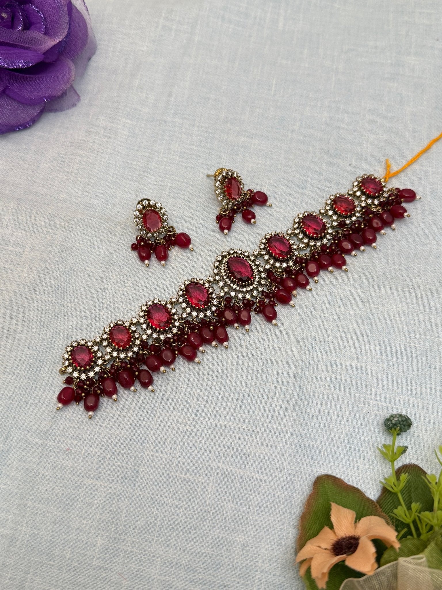 Luxurious Victorian Choker Necklace 1097 - 5 Color Options - Image 6