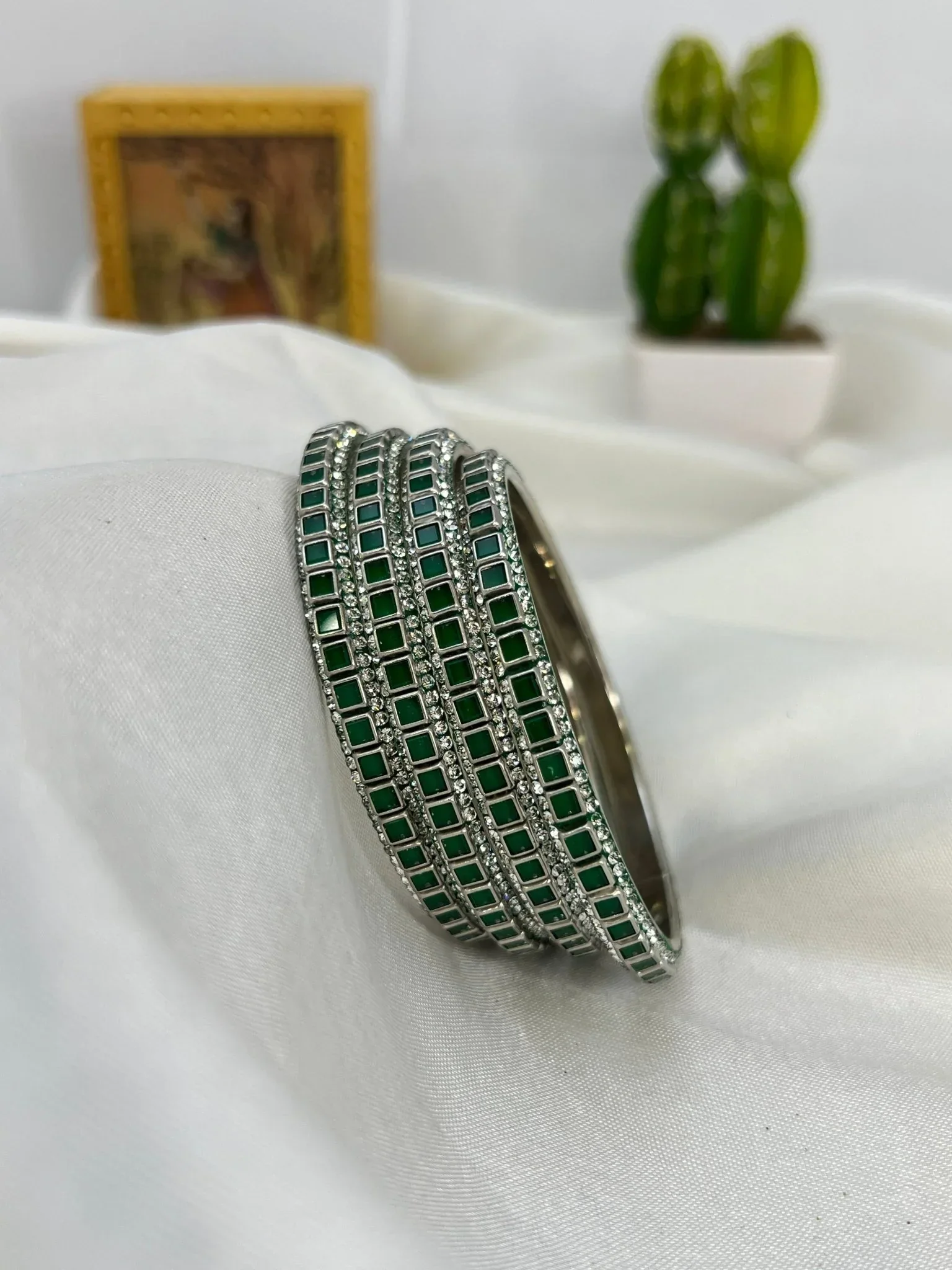 Metal Bangle Design 001 - Silver Base (10 Colours) - Image 10