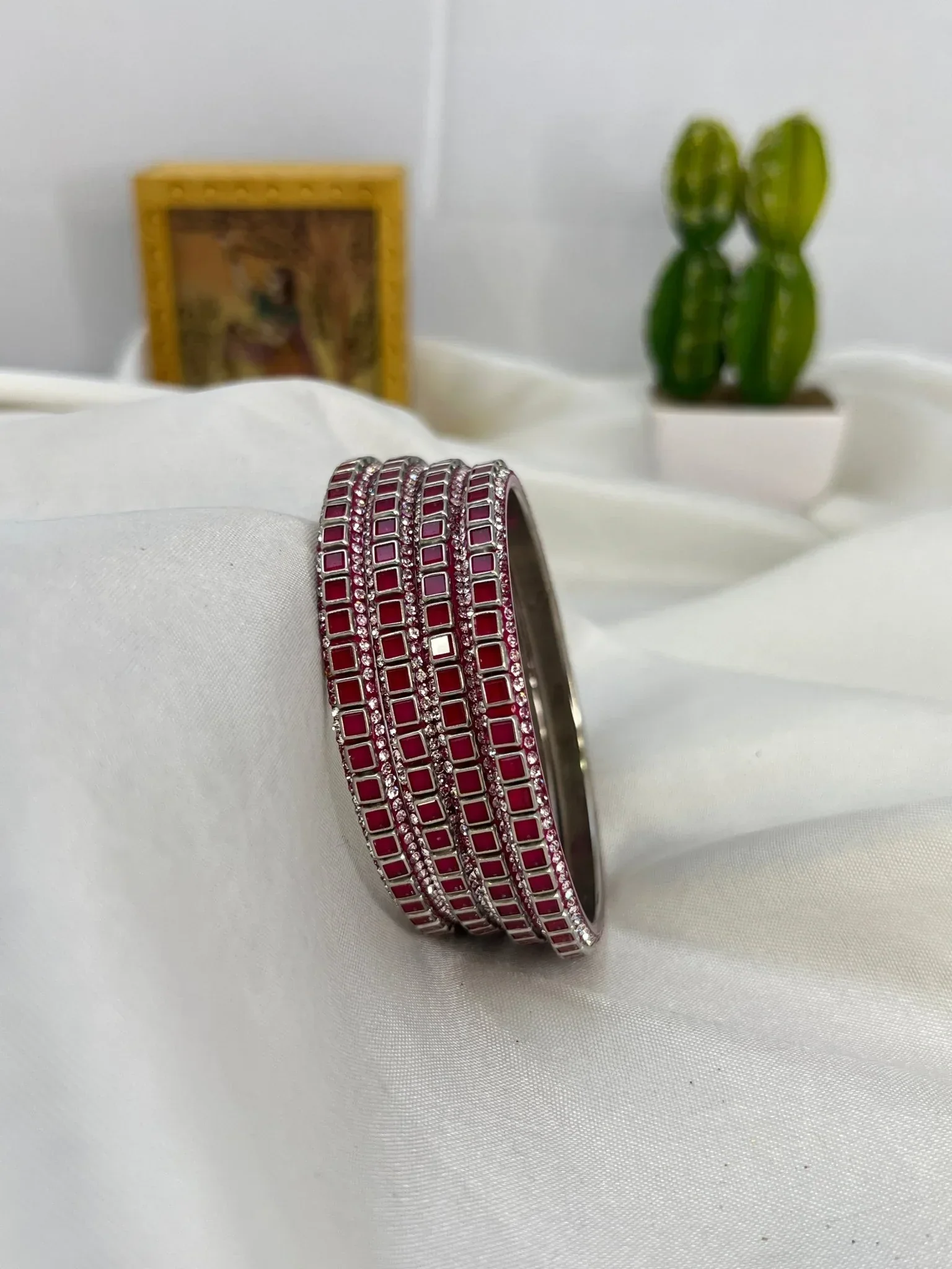 Metal Bangle Design 001 - Silver Base (10 Colours) - Image 5