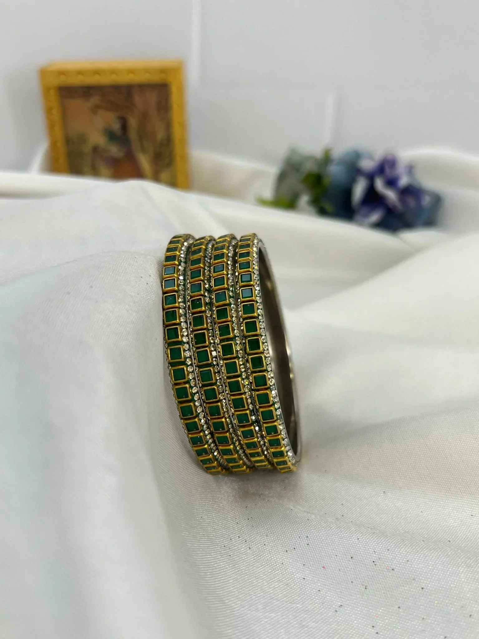 Metal Bangle Design 002 - Gold Base (10 Colours) - Image 3