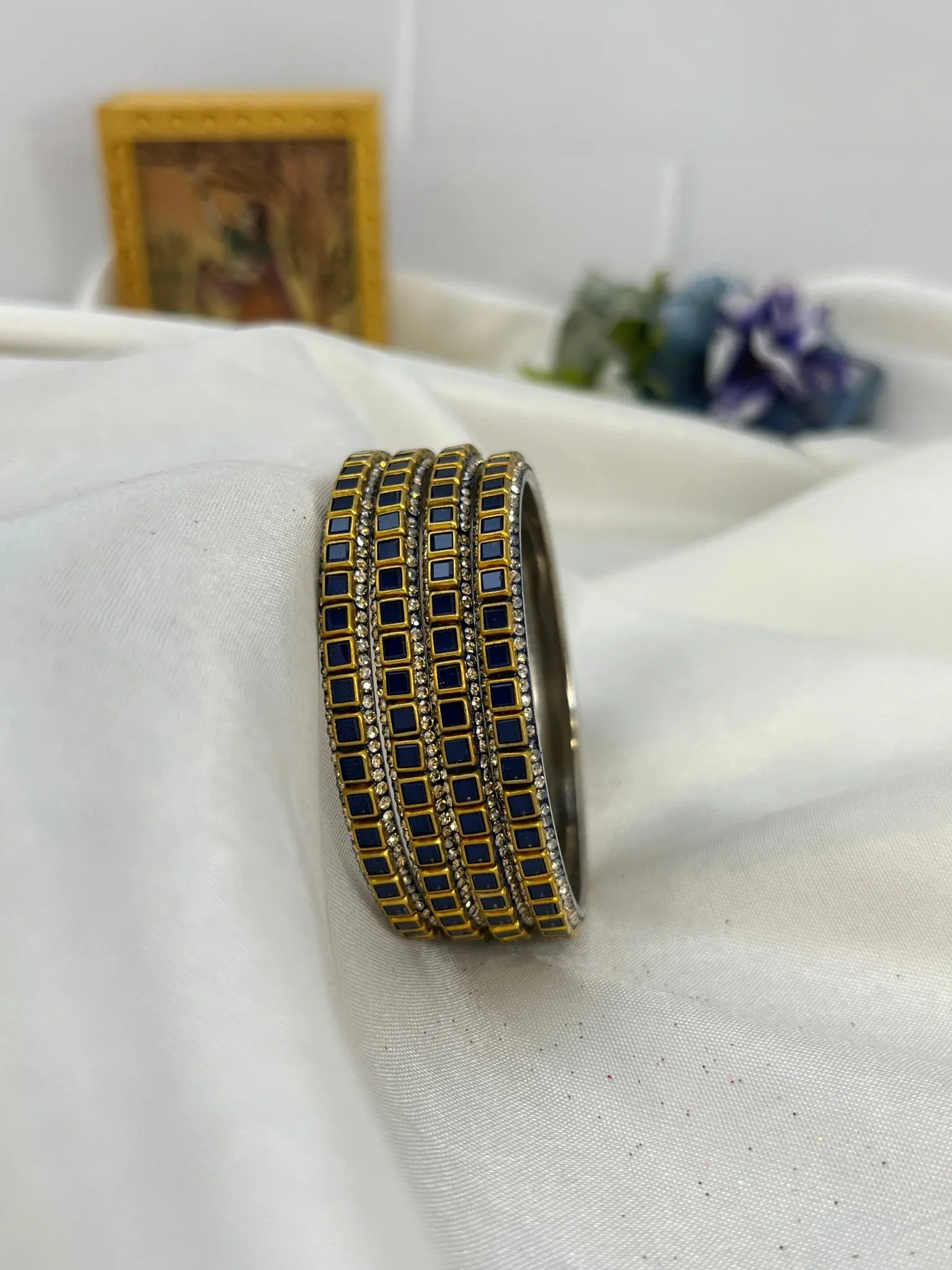 Metal Bangle Design 002 - Gold Base (10 Colours) - Image 4