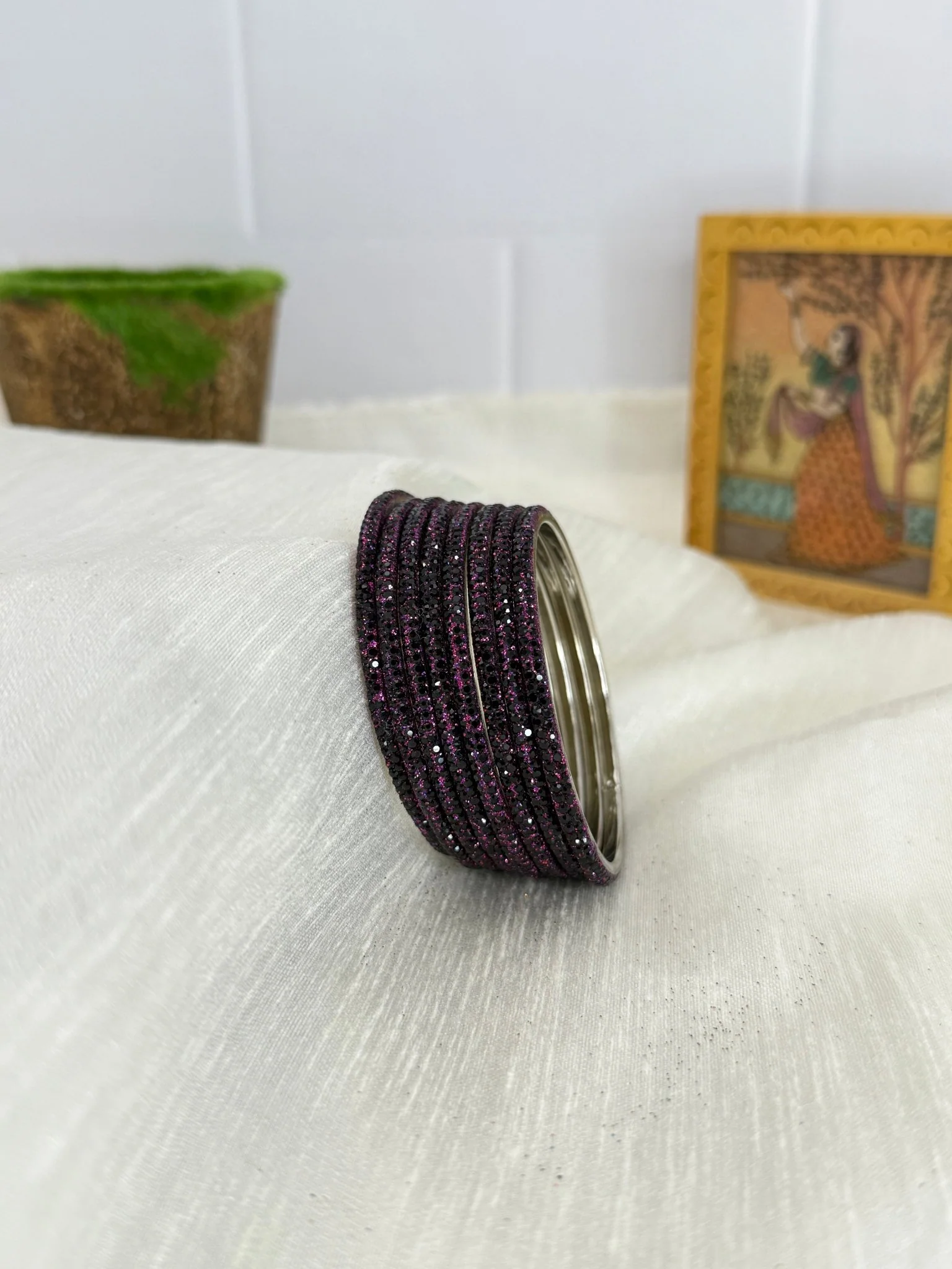 Luxurious Metal Bangle Design 005 (24 Colours) - Image 24