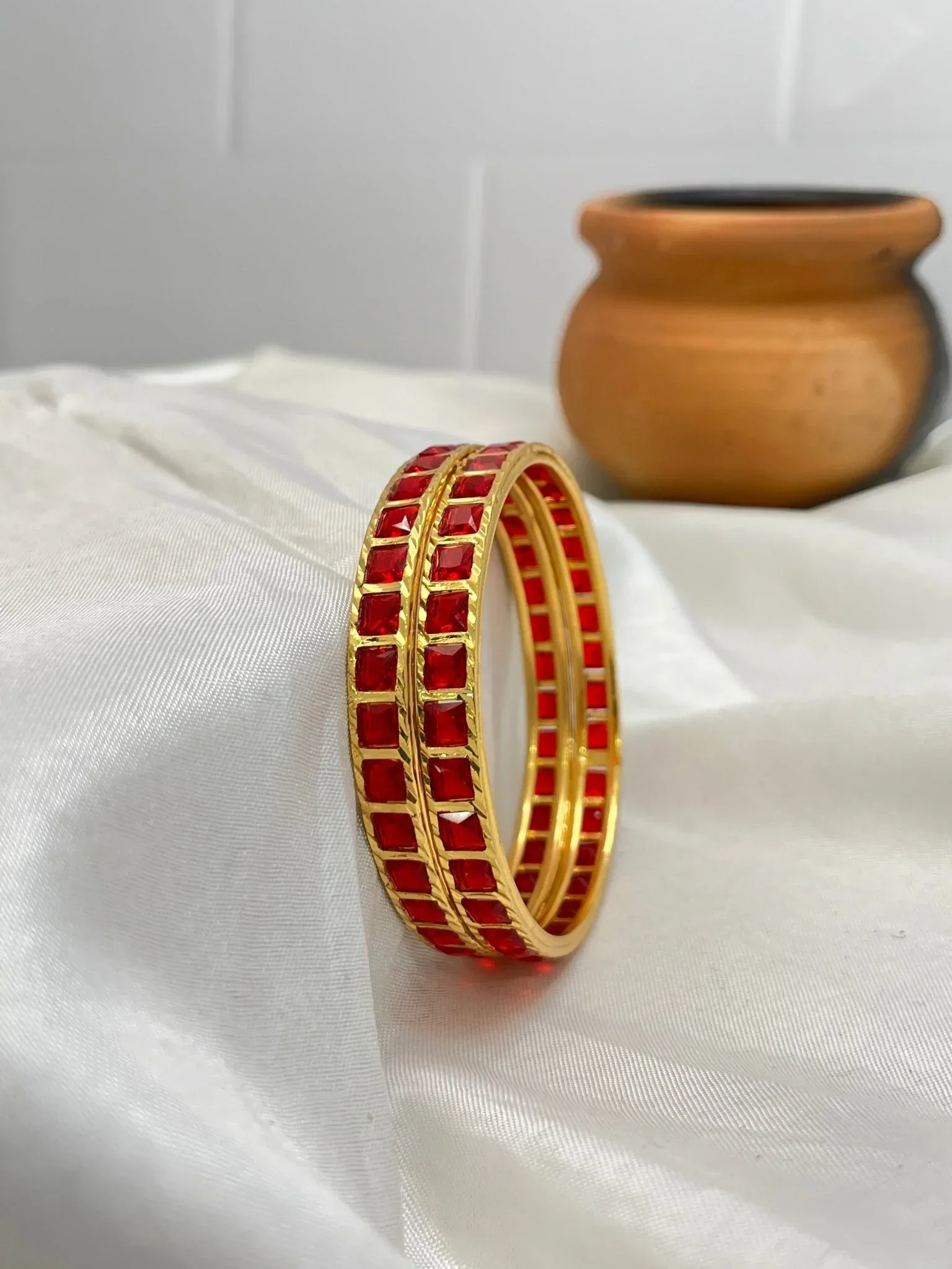 Stone Bangle Gold Design - Swarna Bangles - Image 3