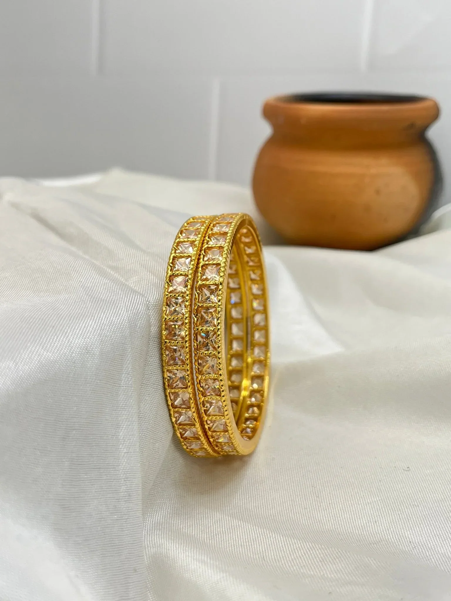 Stone Bangle Gold Design - Swarna Bangles - Image 5